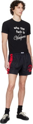 VAQUERA Black & Red Snap Shorts
