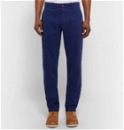 The Workers Club - Garment-Dyed Cotton-Twill Chinos - Blue