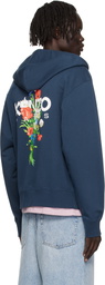 Kenzo Navy Kenzo Paris 'KENZO Archive Bouquet' Full-Zip Hoodie