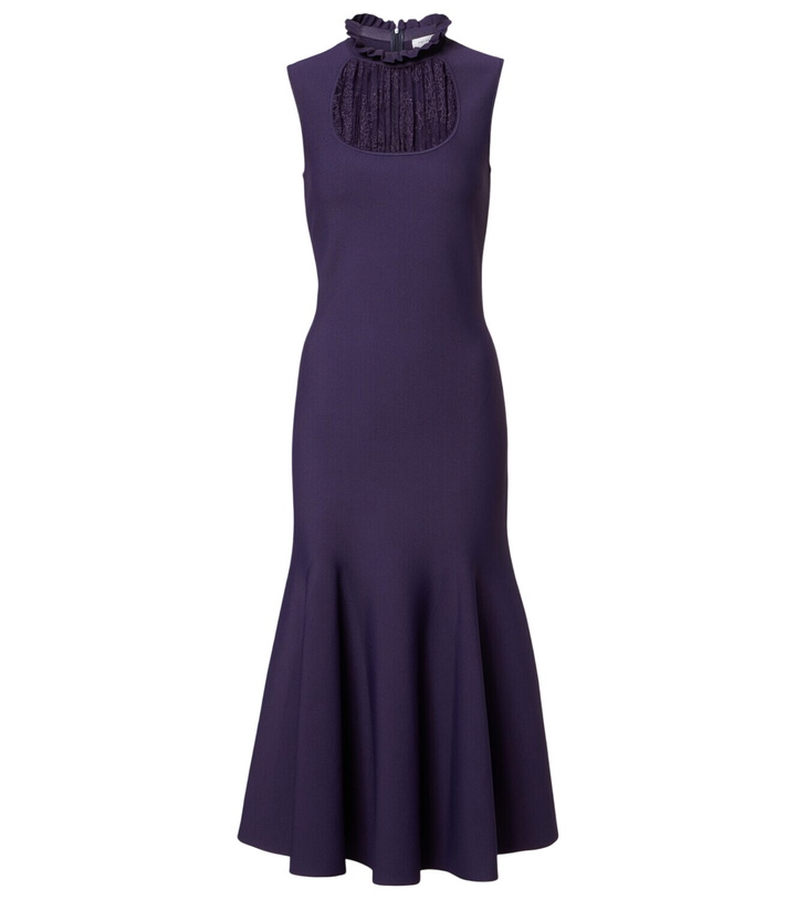 Photo: McQueen Lace-trimmed ruffled midi dress