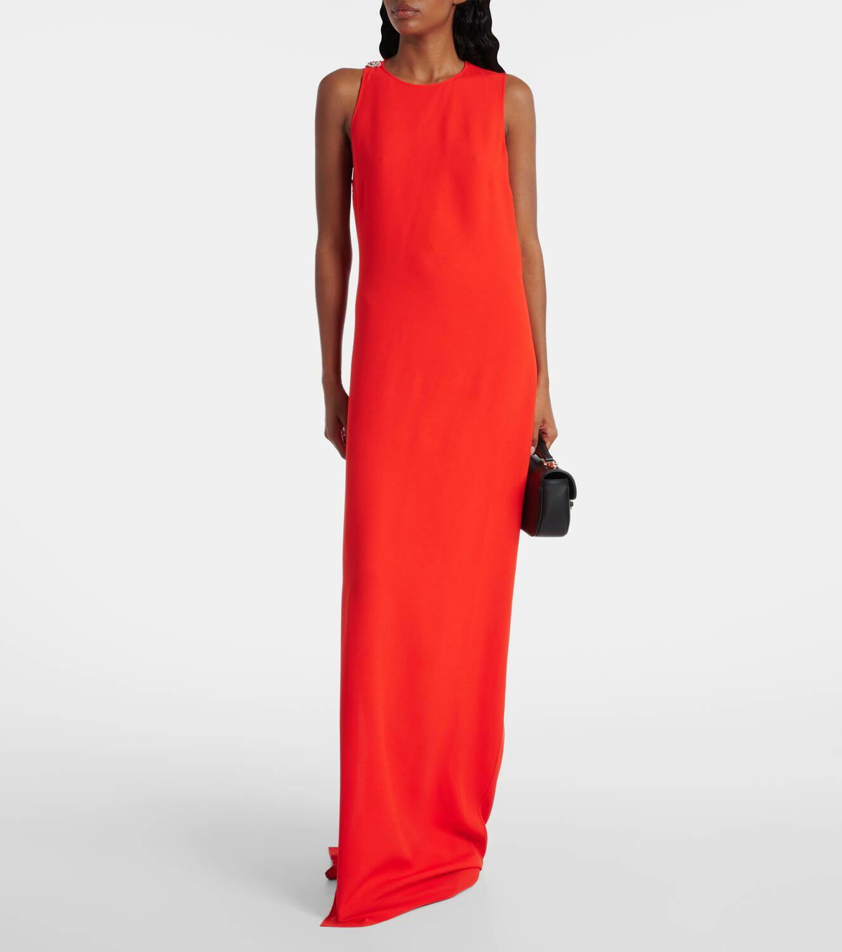 Gucci GG crystal-embellished crêpe gown