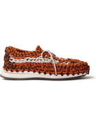 VALENTINO - Valentino Garavani Macramé Knitted Sneakers - Orange - EU 45