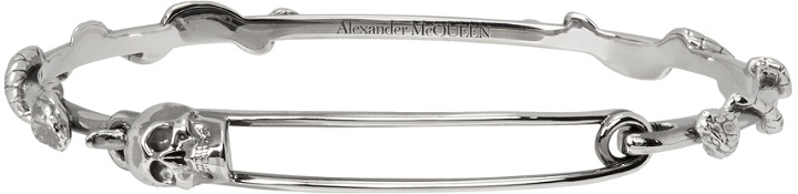 Photo: Alexander McQueen Silver Skull Safety Pin Bracelet