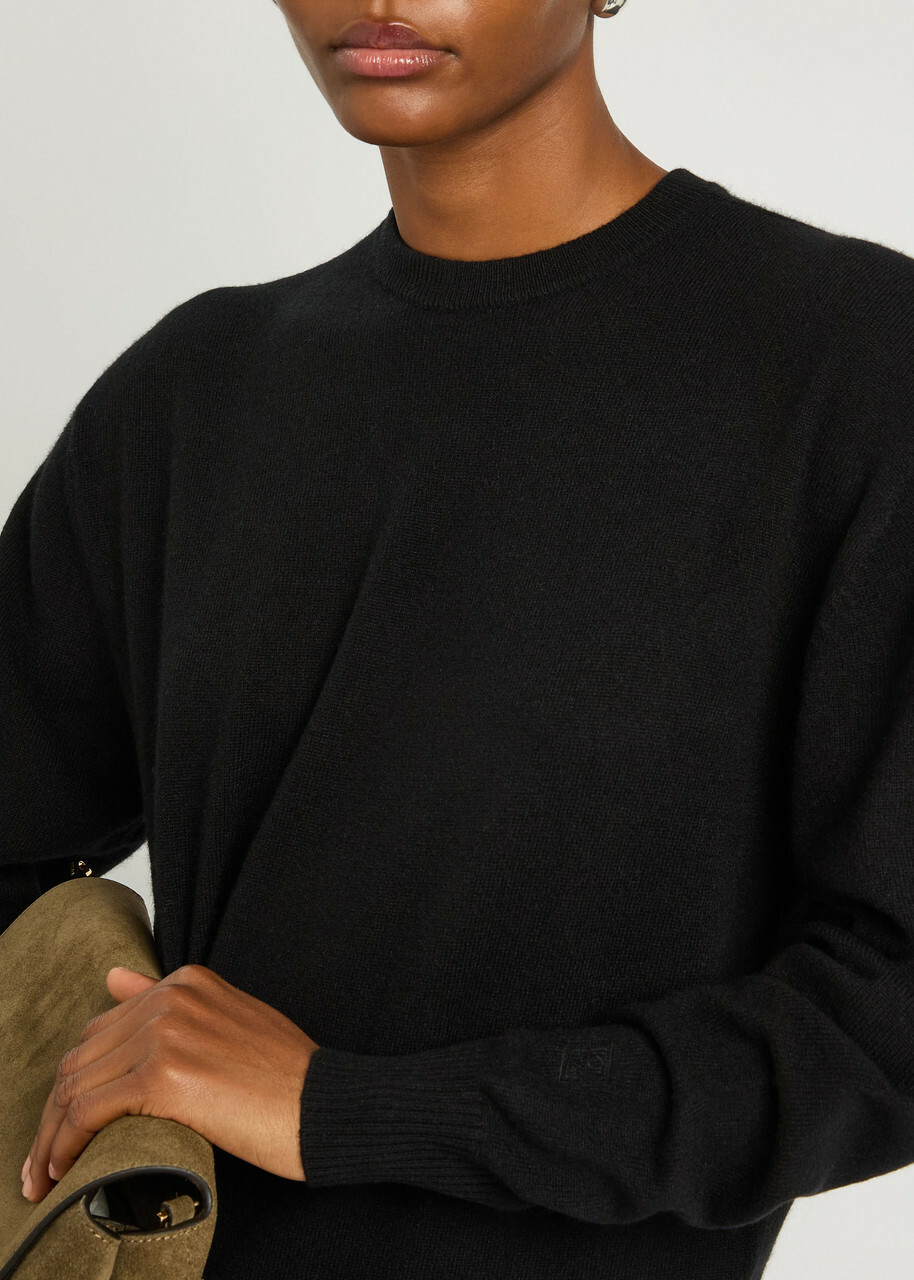 Toteme Classic Crew-neck Cashmere Jumper Black