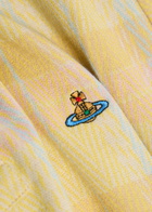 Vivienne Westwood Logo-embroidered Herringbone Cotton Polo Shirt Yellow