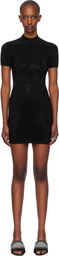 Alexander Wang Black Crystal Hotfix Minidress