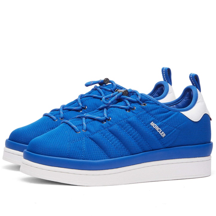 Photo: Moncler Men's x adidas Originals Campus Sneakers in Blue/White