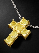 Greg Yuna - White Gold Diamond Cross Necklace
