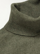 William Lockie - Oxton Cashmere Rollneck Sweater - Green