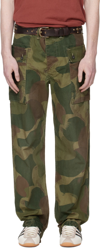 Photo: RRL Green Camo Poplin Field Cargo Pants
