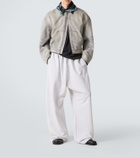 Acne Studios Leather-trimmed denim jacket
