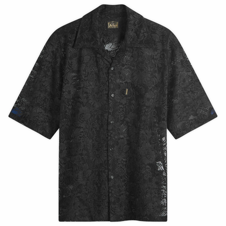 Photo: Aries Men's Hawaiian Lace Vacation Shirt in Black