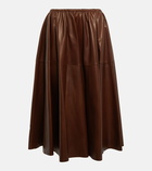 Tod's - Leather midi skirt