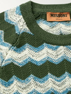 Missoni - Intarsia Cotton-Blend Sweater - Green