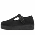 Clarks Originals Women's Trek Wedge T-Bar in Black Suede