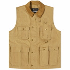 Barbour Men's Heritage + Modified Transport Vest in Golden Khaki