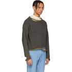 Eckhaus Latta Navy and Yellow Wiggly Road Sweater