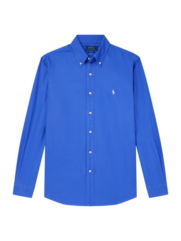 Photo: Polo Ralph Lauren - Logo-Embroidered Cotton Shirt - Blue