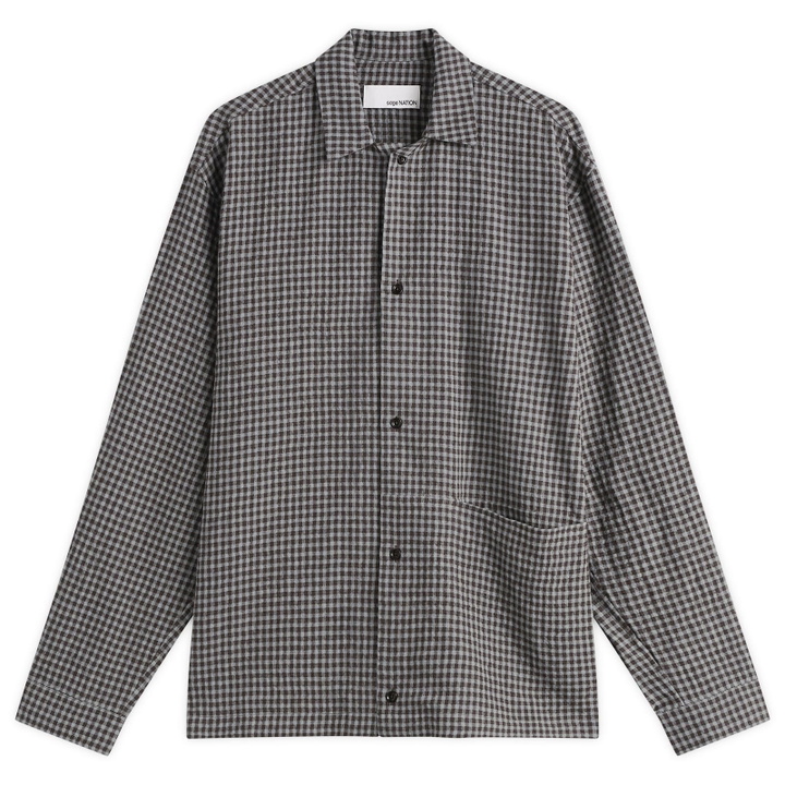 Photo: Sage Nation Men's Siesta Boxy Shirt in Mint Gingham Check