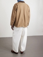 OrSlow - Corduroy-Trimmed Cotton-Canvas Jacket - Brown
