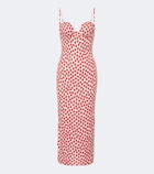 Alaïa Polka-dot jersey midi dress