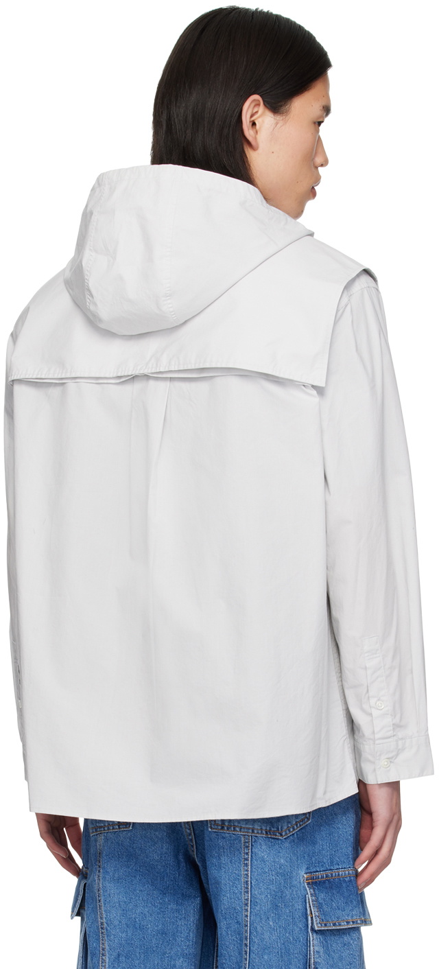 Youth Gray Hooded Shirt