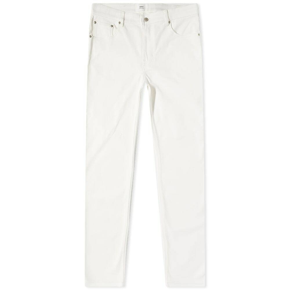 AMI Men's Slim Fit Jean in White AMI