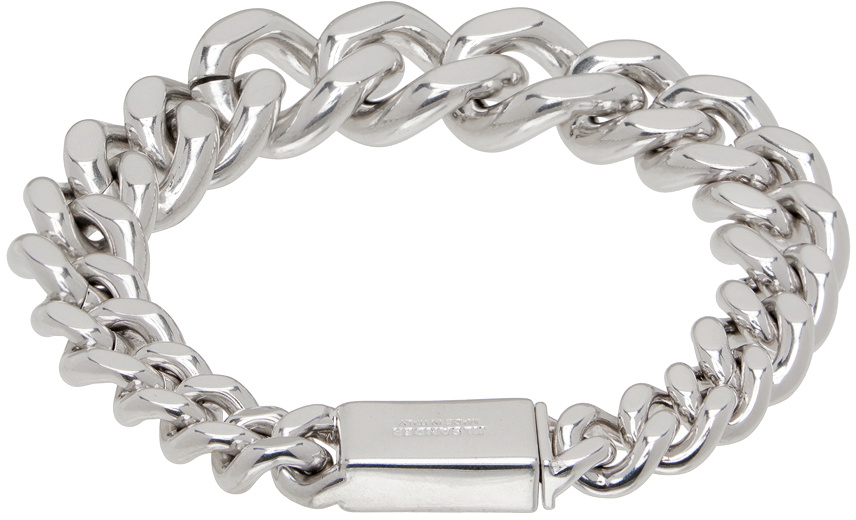 Jil Sander Silver Curb Chain Bracelet