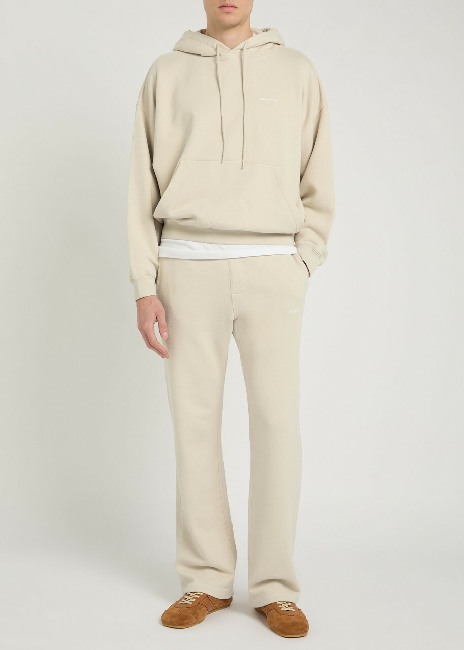 Cole Buxton Logo-embroidered Straight-leg Sweatpants Sand