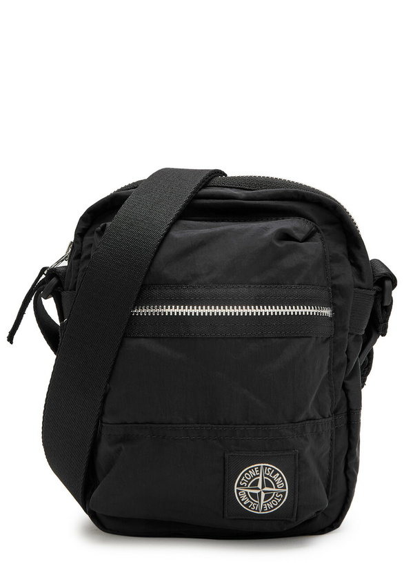 Photo: Stone Island Logo-appliquéd Cross-body bag - Black - One Size