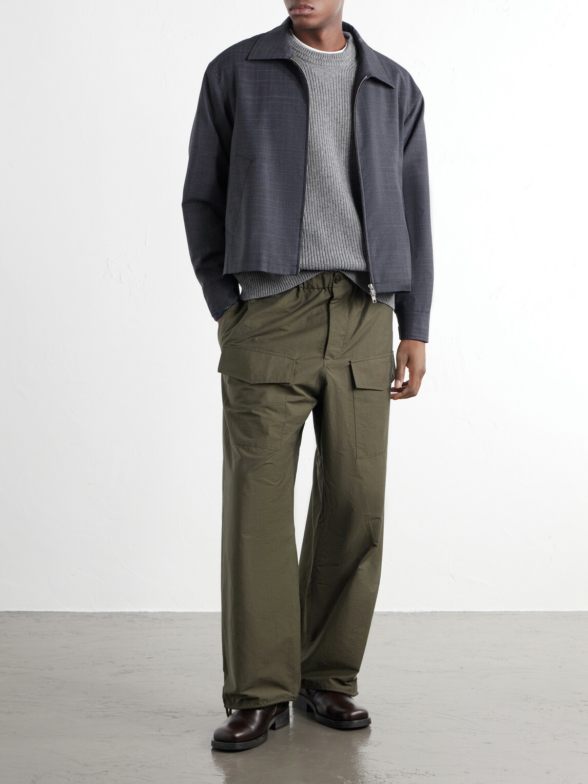 FrizmWORKS - Ribbed Wool-Blend Sweater - Gray