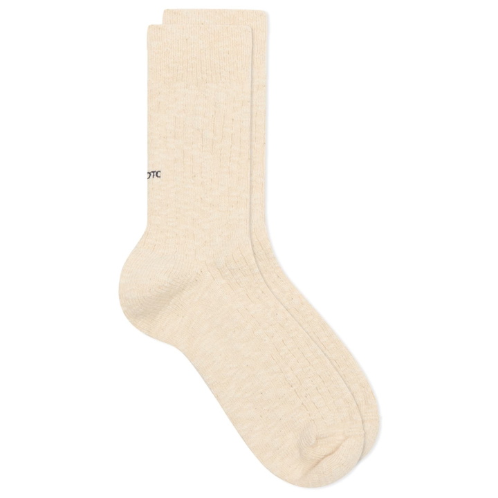 Photo: RoToTo Organic Cotton Slub Crew Sock in Ecru