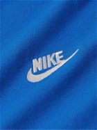 Nike - Sporstwear Club Logo-Embroidered Cotton-Jersey T-Shirt - Blue
