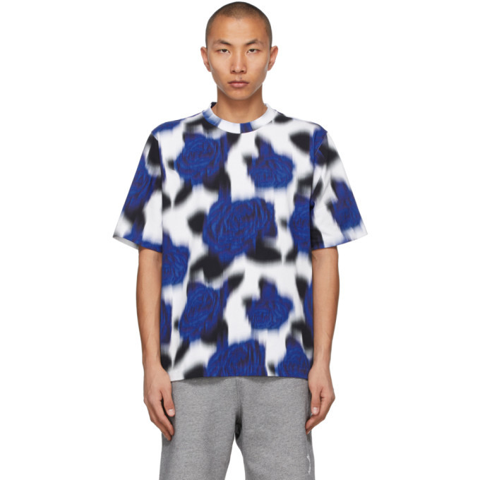 Photo: Kenzo Blue and Black Print Skate T-Shirt