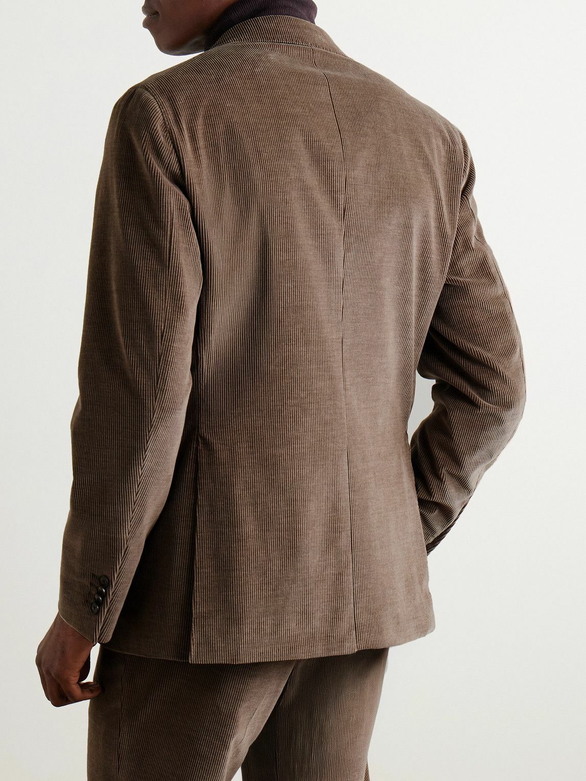 Caruso - Cotton-Blend Corduroy Suit Jacket - Brown
