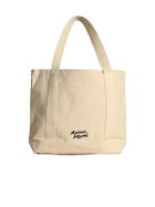 Maison Kitsuné fox Head Light Beige Cotton Shopping Bag