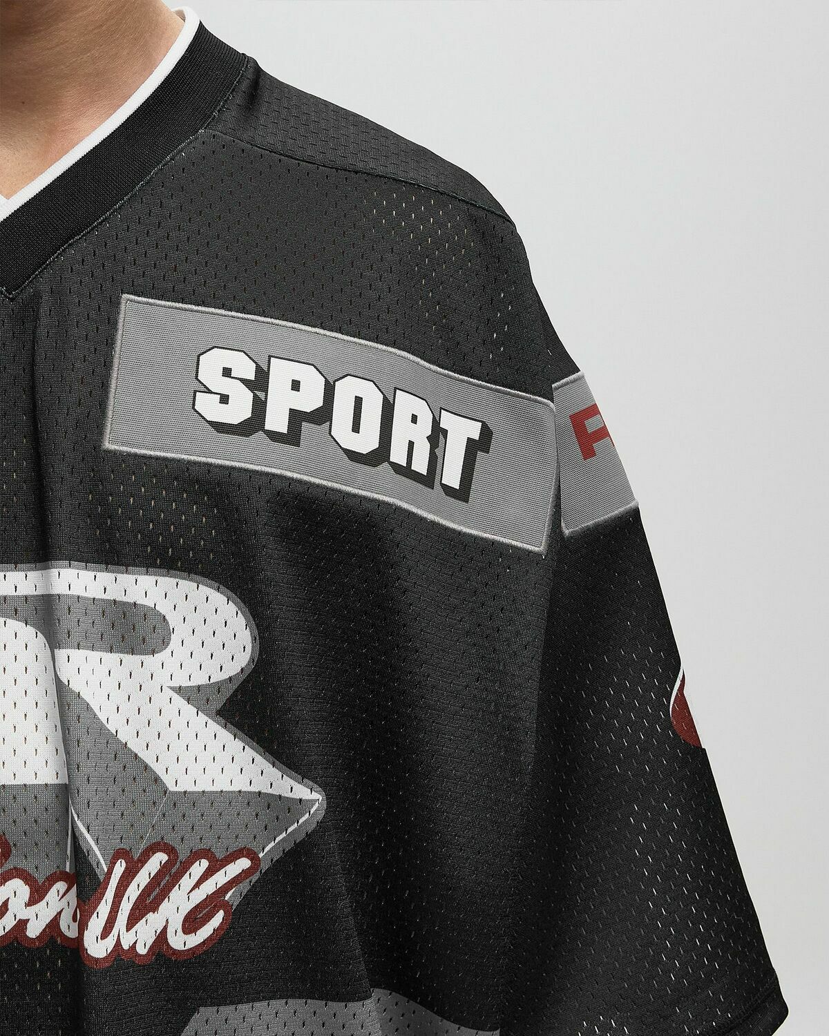 Martine Rose OVERSIZED HOCKEY TOP Black Mens Jersey