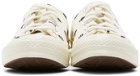 COMME des GARÇONS PLAY White Converse Edition Polka Dot Heart Chuck 70 Low Sneakers