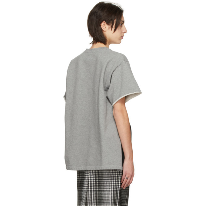 MM6 Maison Margiela Grey Trompe-l'oeil T-Shirt MM6 Maison Margiela