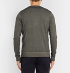 Incotex - Garment-Dyed Virgin Wool Sweater - Men - Charcoal