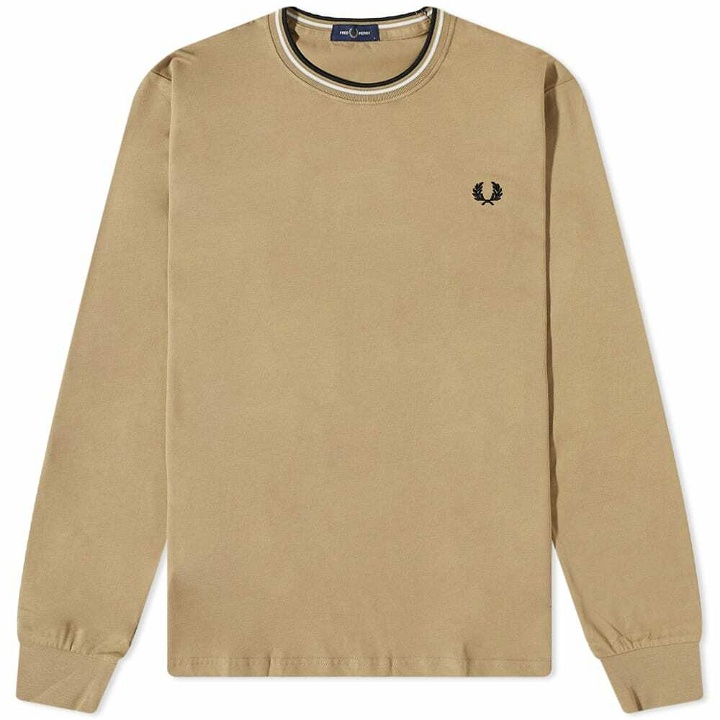 Photo: Fred Perry Men's Twin Tipped T-Shirt in Warm Stone
