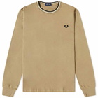 Fred Perry Men's Twin Tipped T-Shirt in Warm Stone