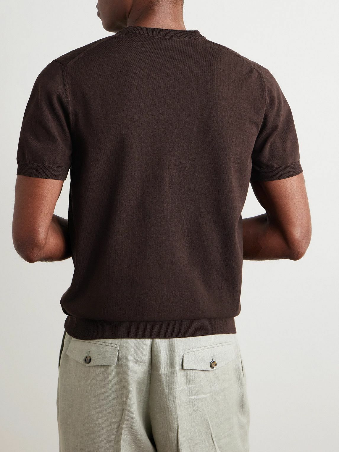 Incotex - Zanone Cotton T-Shirt - Brown