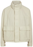 Lemaire High-neck Cotton Parka Jacket Off White