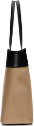 Fendi Beige & Black Canvas Shopping Tote