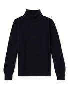 De Petrillo - Ribbed Wool and Cashmere-Blend Sweater - Blue