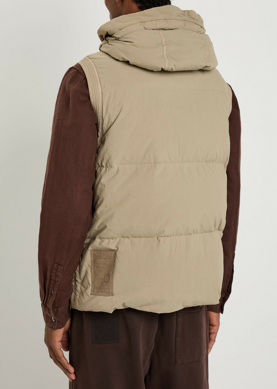 Ten C Boreal Hooded Shell Gilet Light Grey