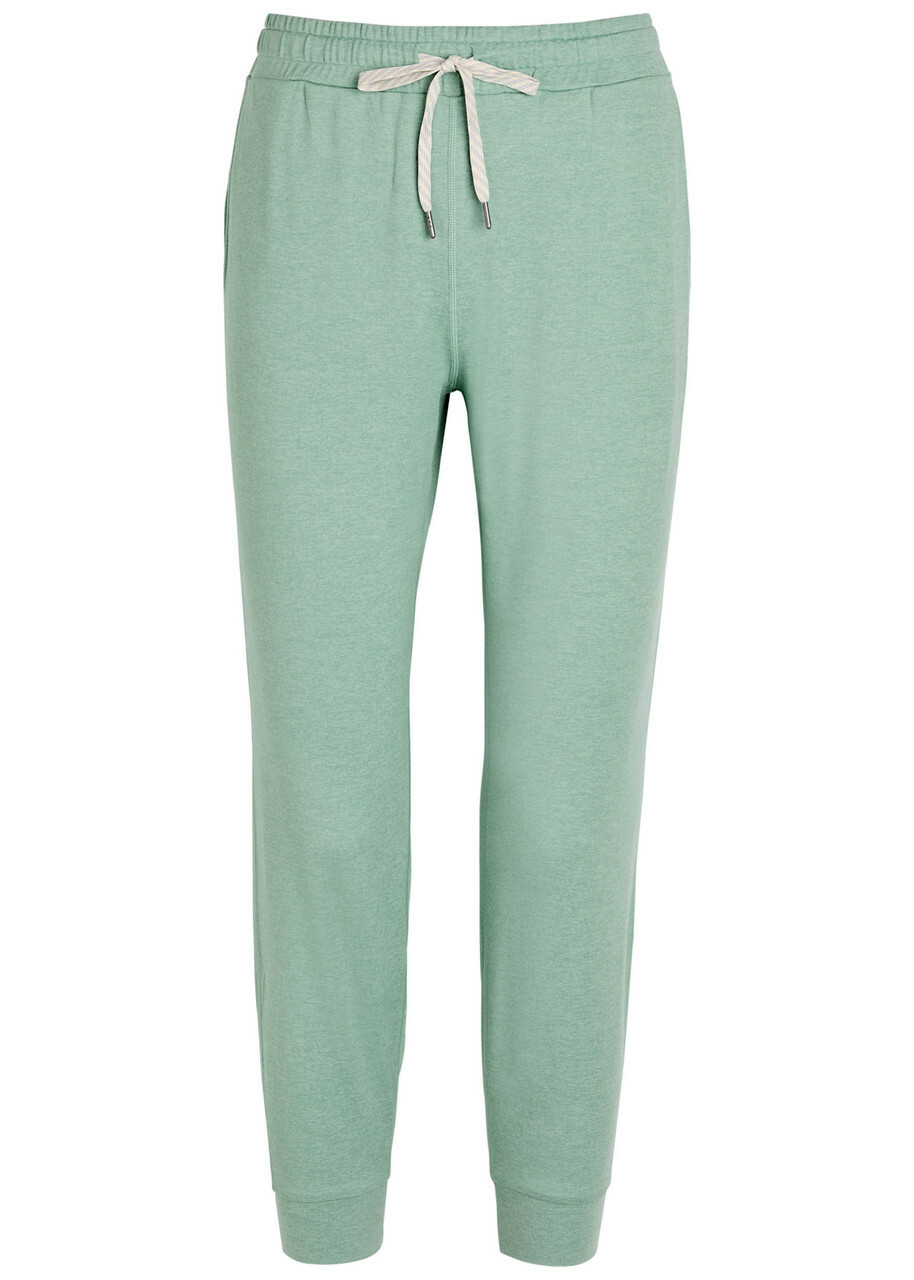 Vuori Performance Cropped Slubbed Jersey Sweatpants Blue