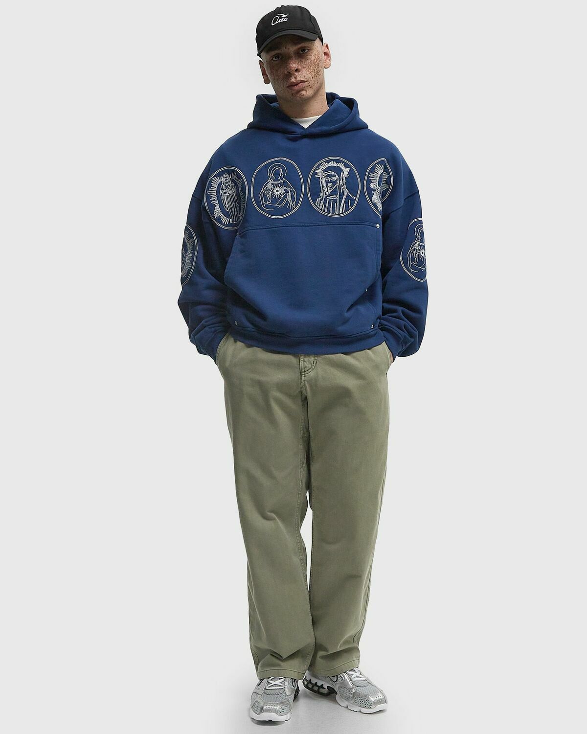 Rough. HALO HOODIE Blue Mens Hoody