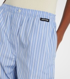 Miu Miu Striped cotton poplin wide-leg pants